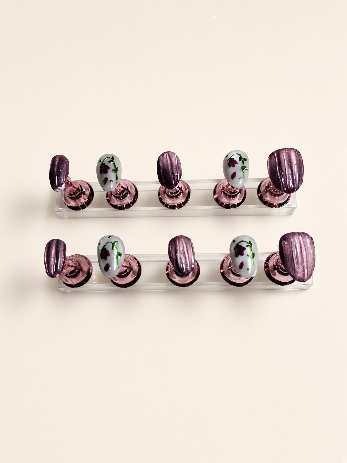 Midnight Bloom press-on nails TWINSS
