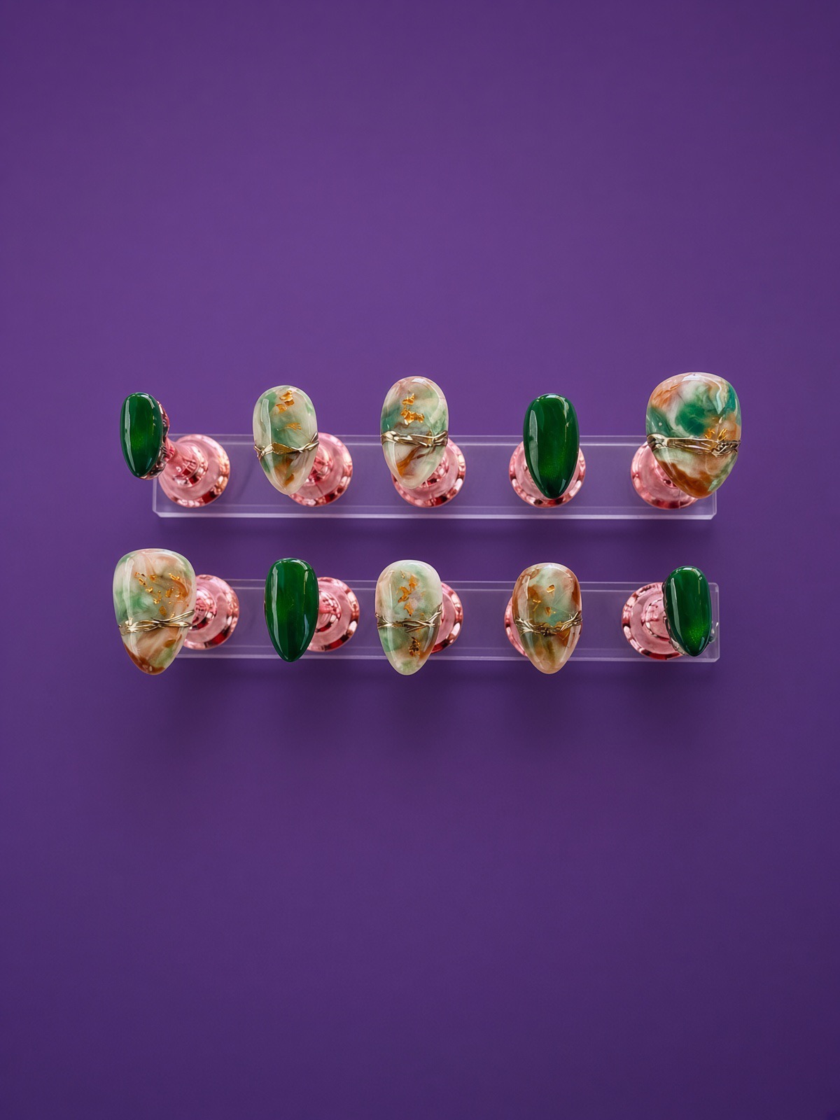 Emerald Garden press-on nails TWINSS